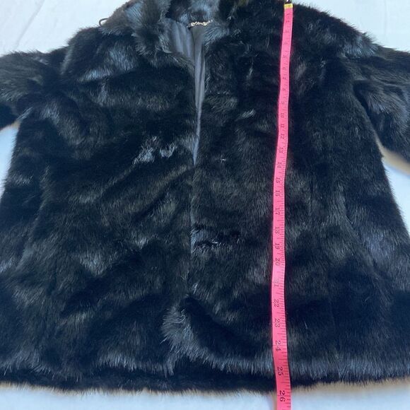Chico’s Black Label Faux Fur Jacket - Picture 7 of 12